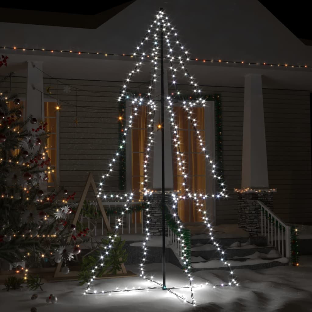 Christmas Cone Tree 200 Leds Indoor And Outdoor 98X150 Cm