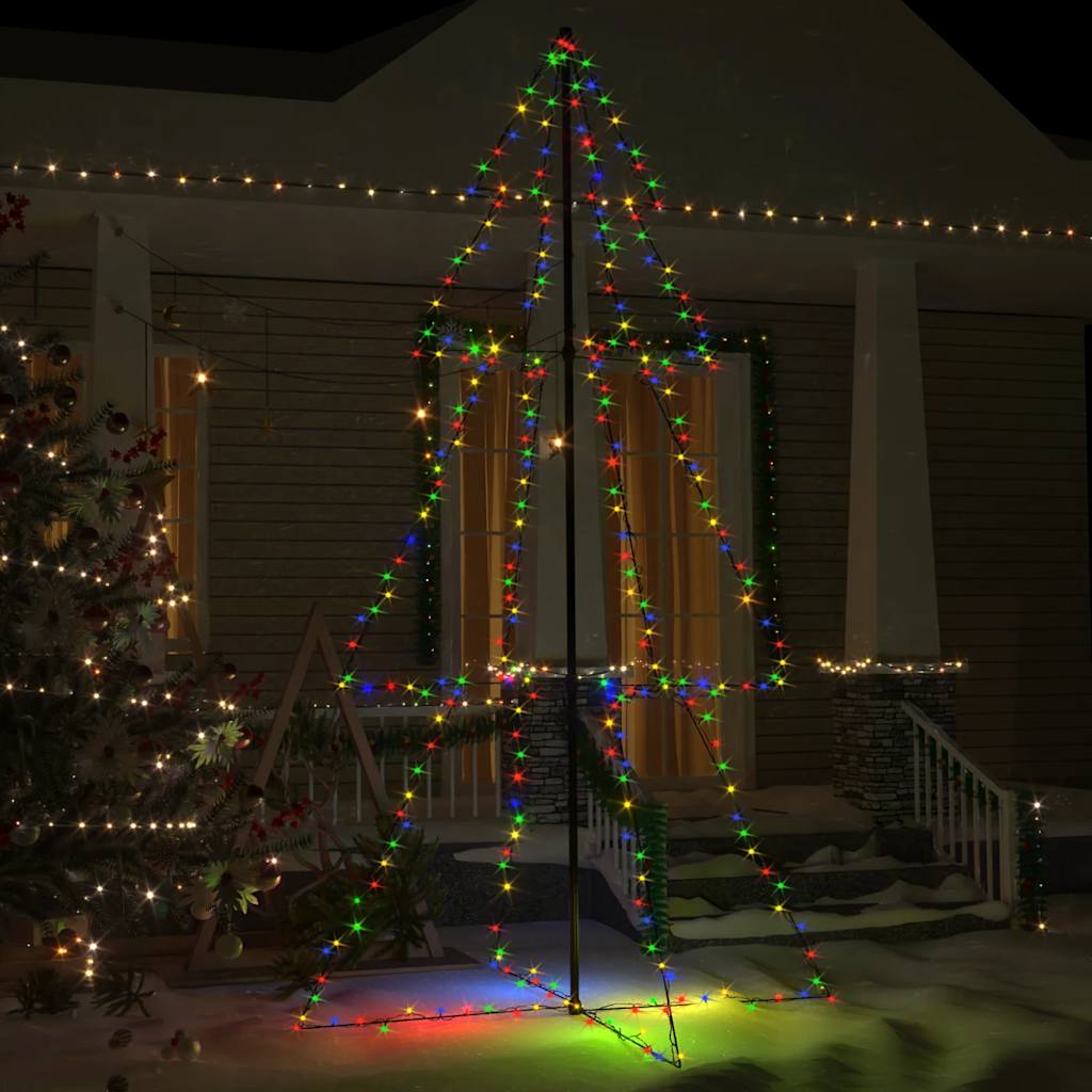 Christmas Cone Tree 200 Leds Indoor And Outdoor 98X150 Cm