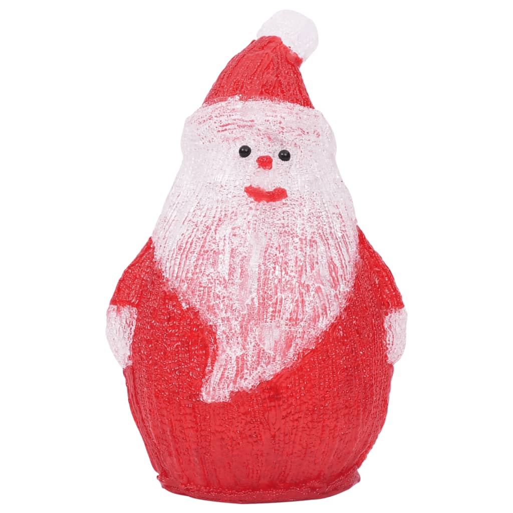 Led Christmas Acrylic Santa Figure Indoor And Outdoor 28Cm