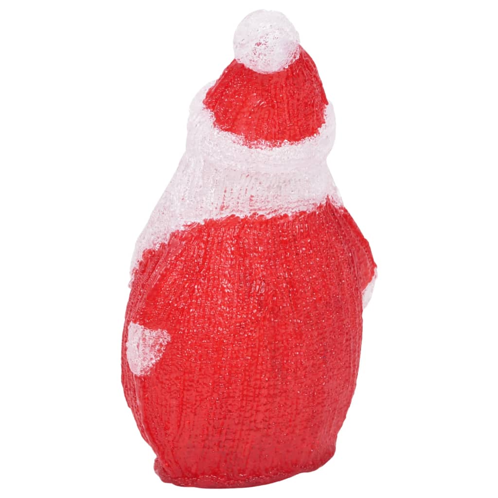 Led Christmas Acrylic Santa Figure Indoor And Outdoor 28Cm