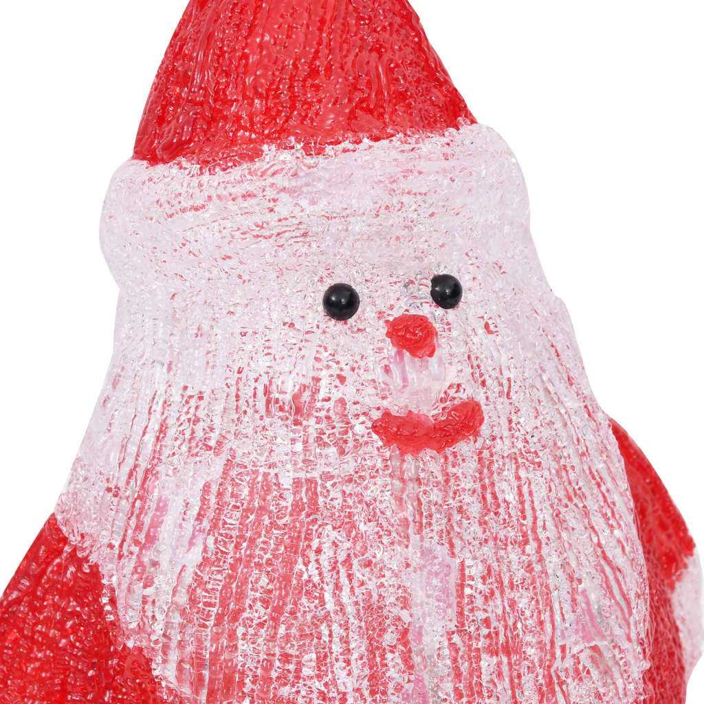 Led Christmas Acrylic Santa Figure Indoor And Outdoor 28Cm