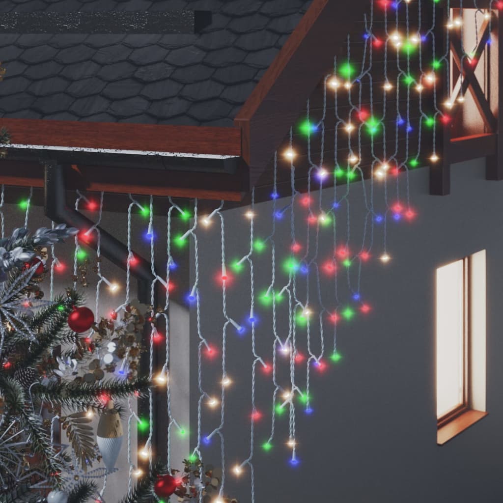 Led Curtain Icicle Lights 10M 400 Led 8 Function