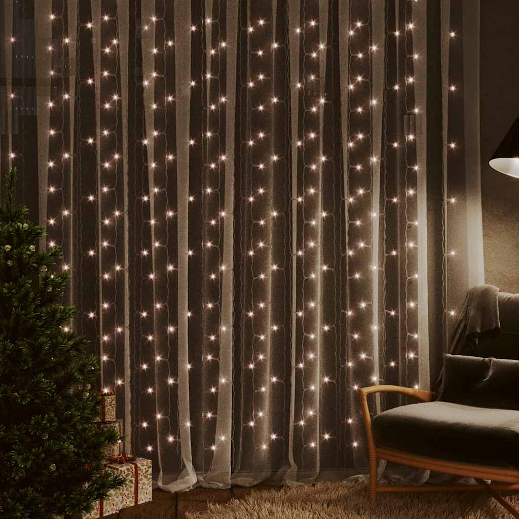 Led Curtain Fairy Lights 3X3M 300 Led Colourful 8 Function