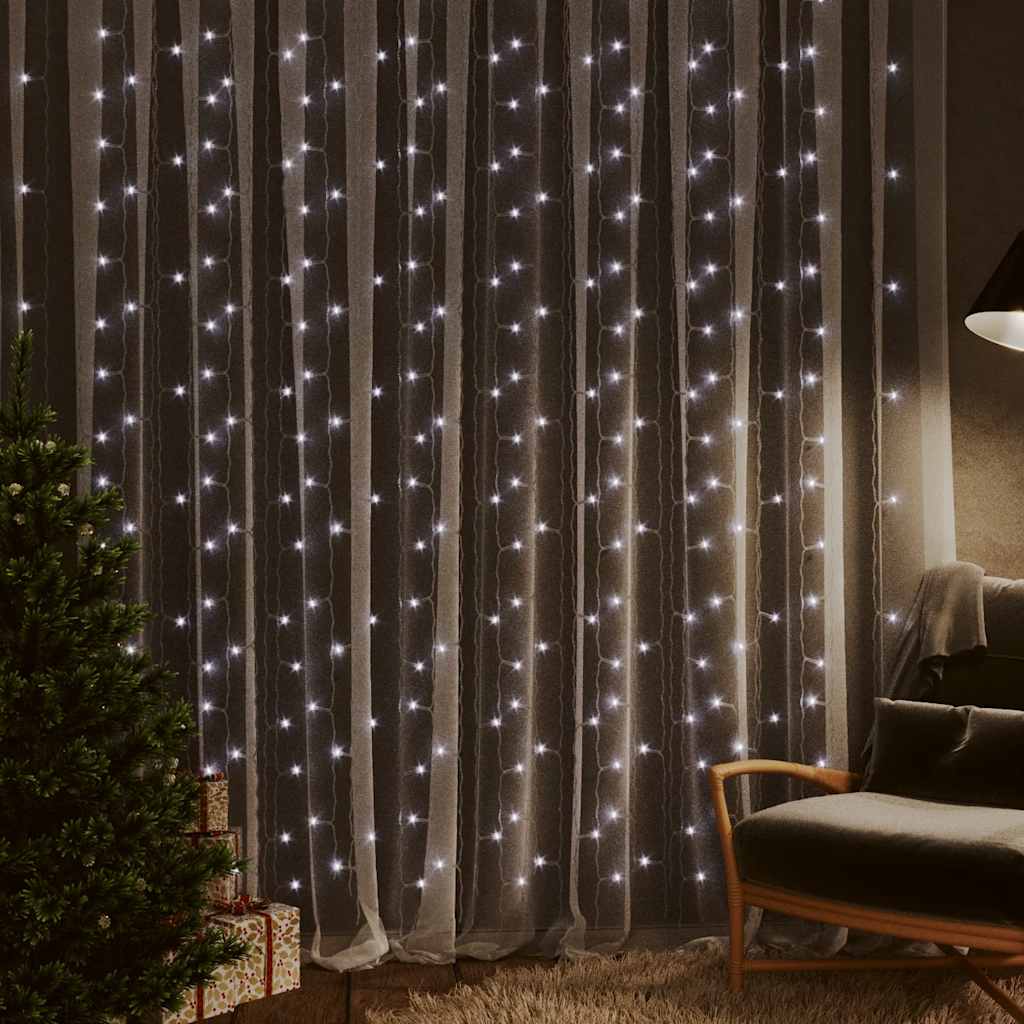 Led Curtain Fairy Lights 3X3M 300 Led Colourful 8 Function