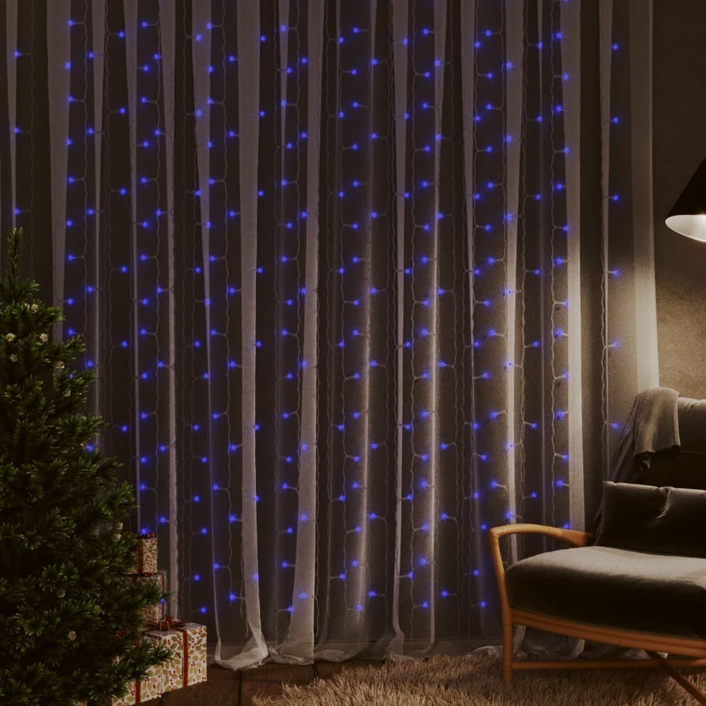 Led Curtain Fairy Lights 3X3M 300 Led Colourful 8 Function