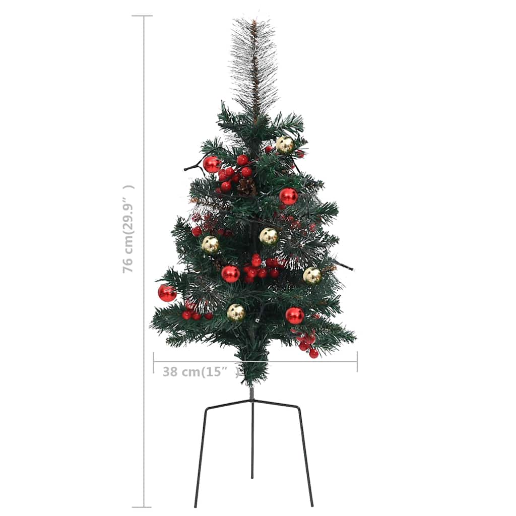 Artificial Pathway Pre-Lit Christmas Tree 2 Pcs Pvc