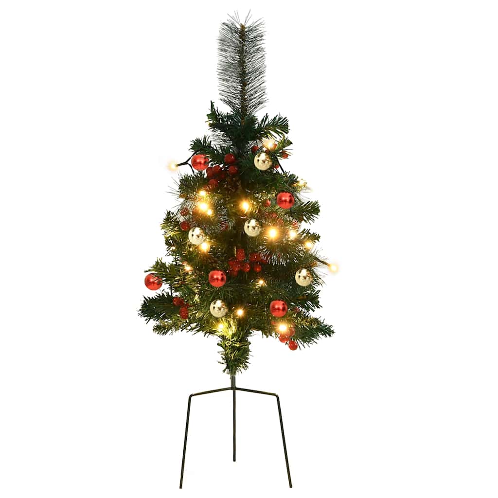Artificial Pathway Pre-Lit Christmas Tree 2 Pcs Pvc