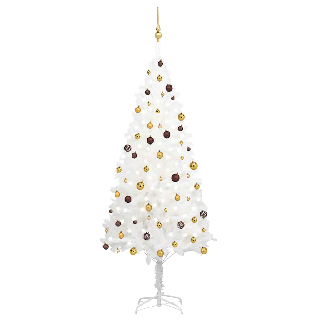 Artificial Pre-Lit Christmas Tree With Ball Set 180 Cm