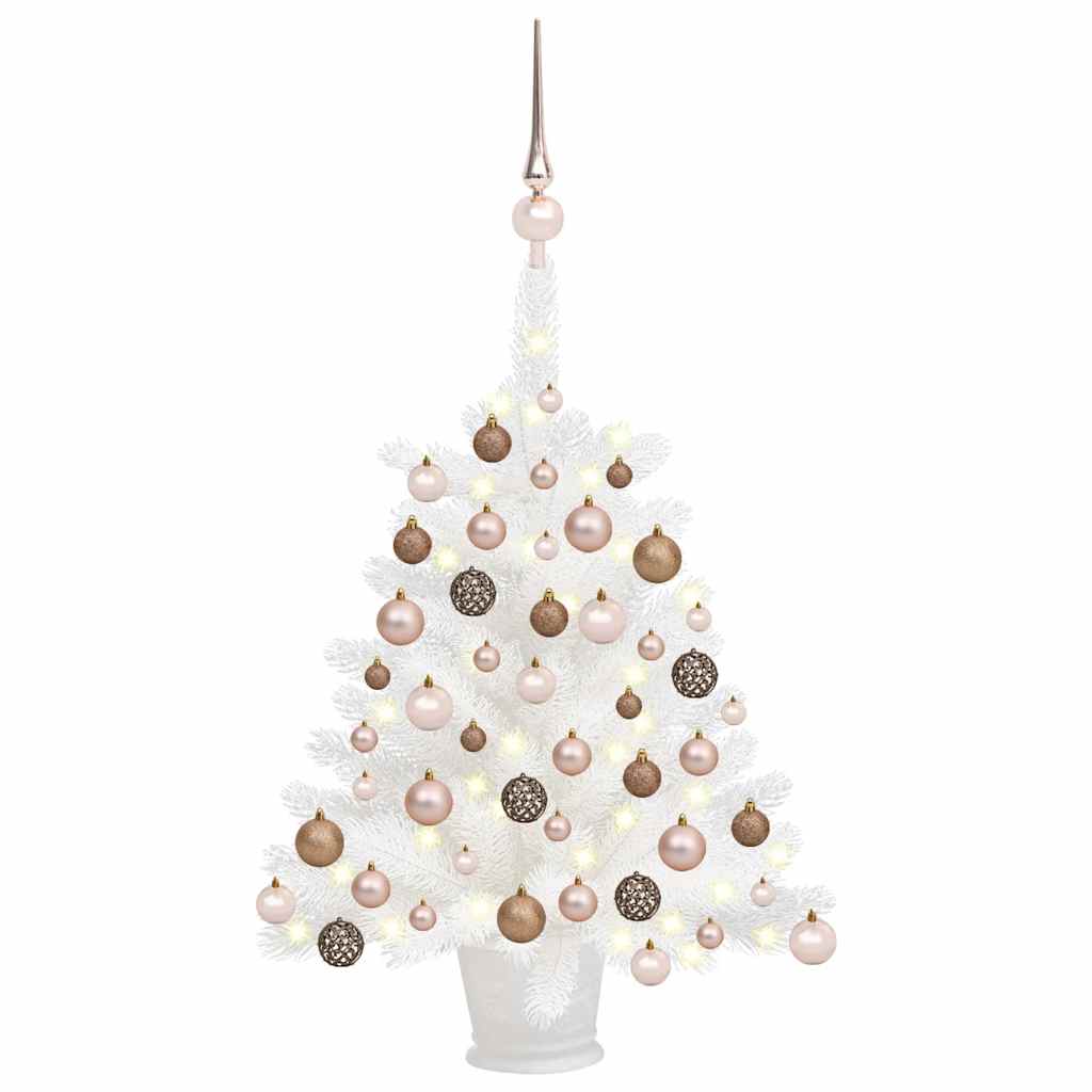 Artificial Pre-Lit Christmas Tree With Ball Set 180 Cm
