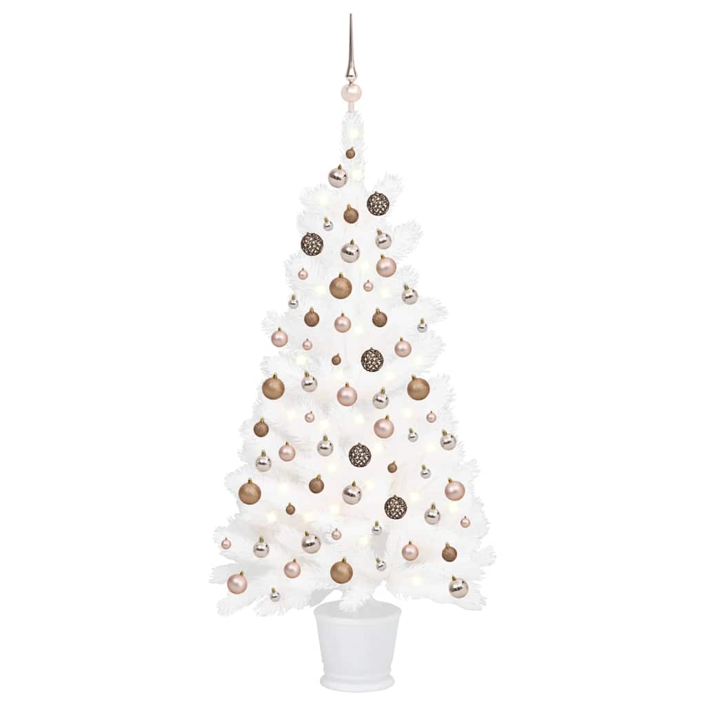 Artificial Pre-Lit Christmas Tree With Ball Set 180 Cm