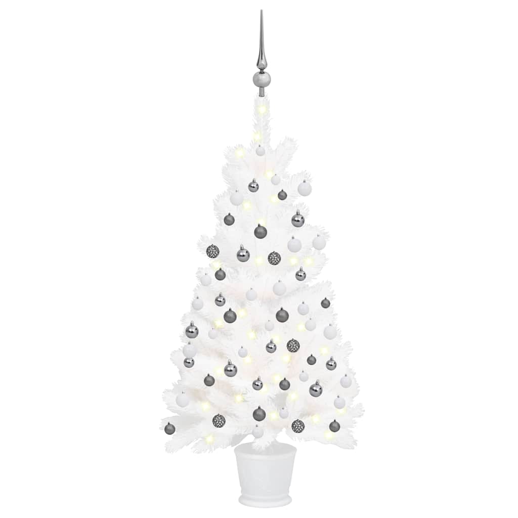 Artificial Pre-Lit Christmas Tree With Ball Set 180 Cm