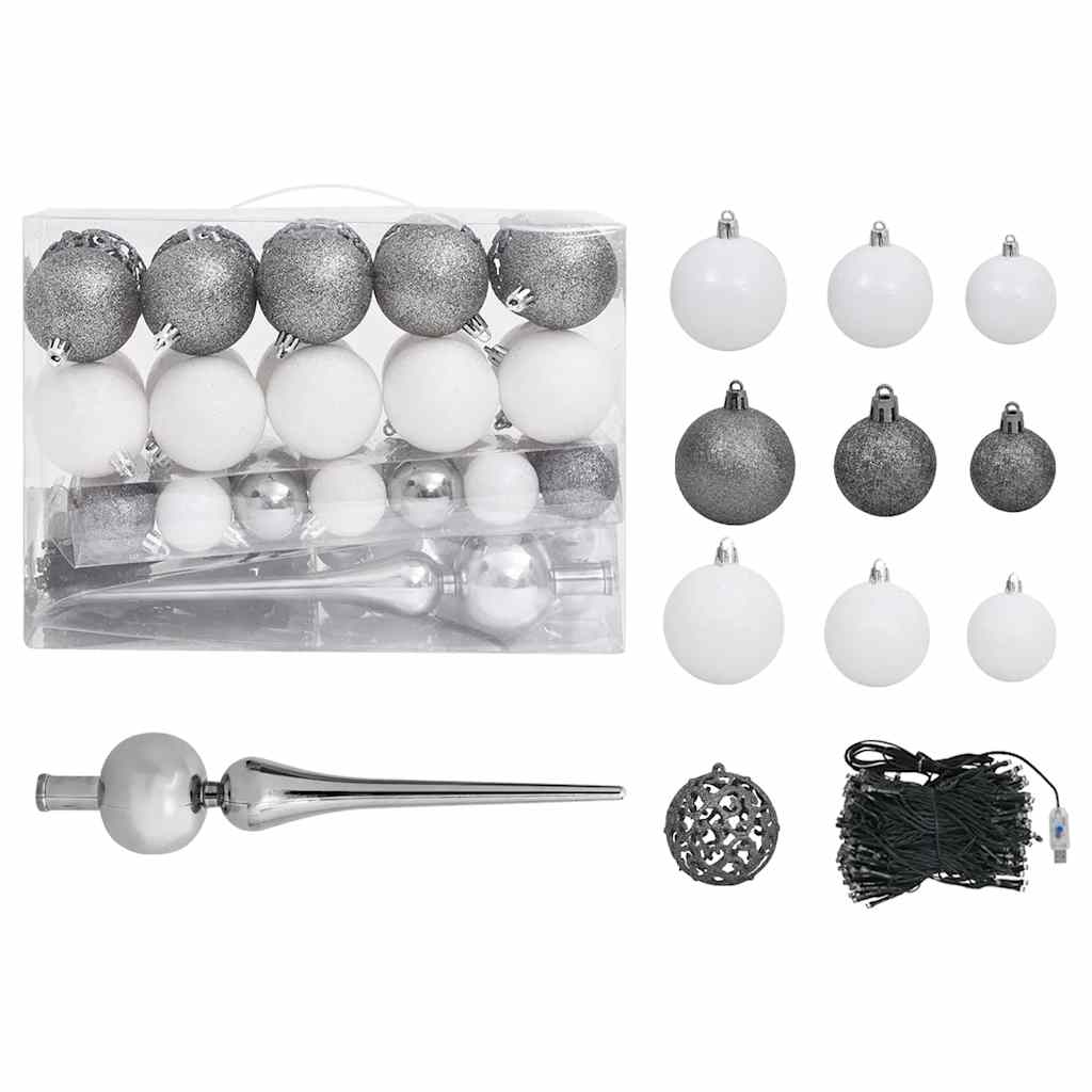 Artificial Pre-Lit Christmas Tree With Ball Set 180 Cm