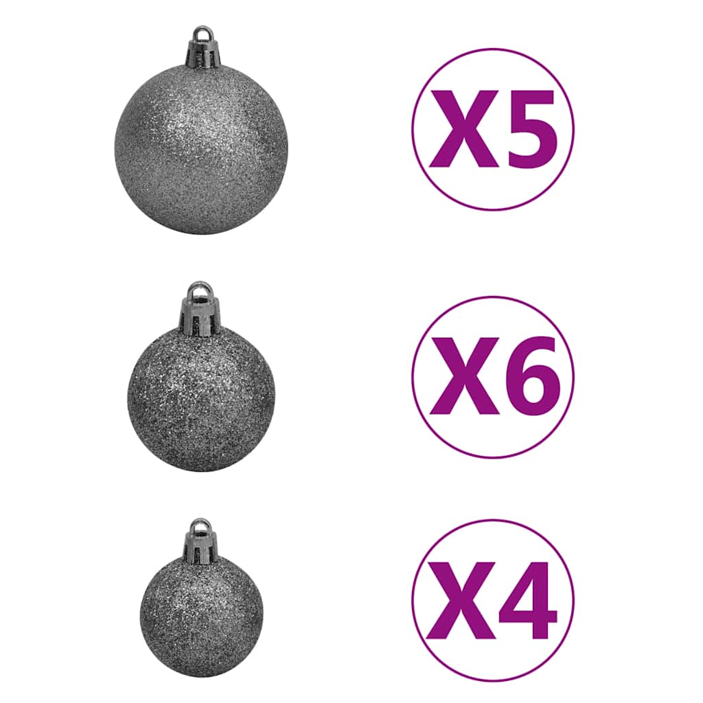 Artificial Pre-Lit Christmas Tree With Ball Set 180 Cm