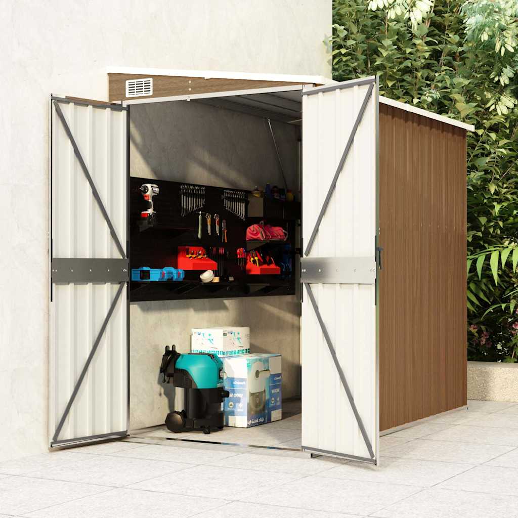 Wall-Mounted Garden Shed Galvanised Steel