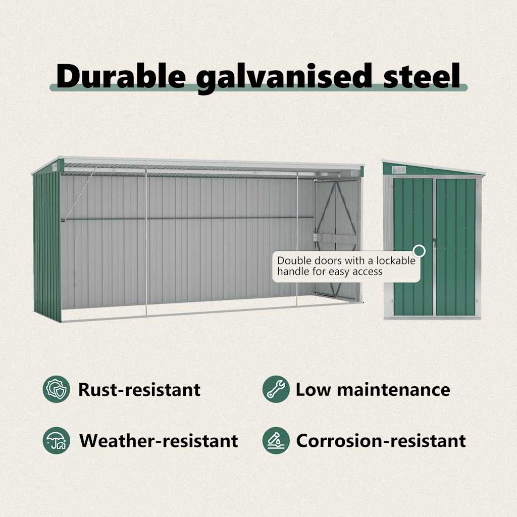 Wall-Mounted Garden Shed Galvanised Steel