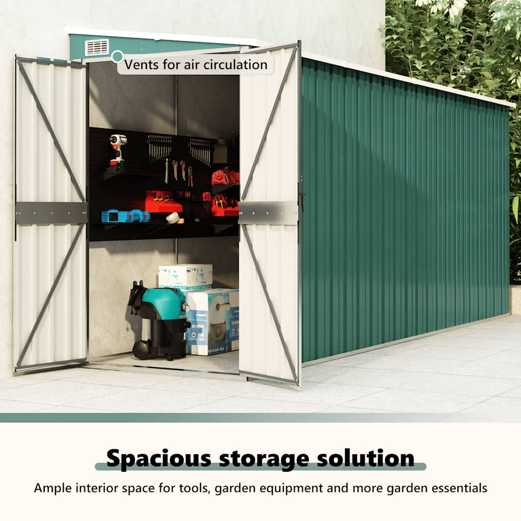 Wall-Mounted Garden Shed Galvanised Steel