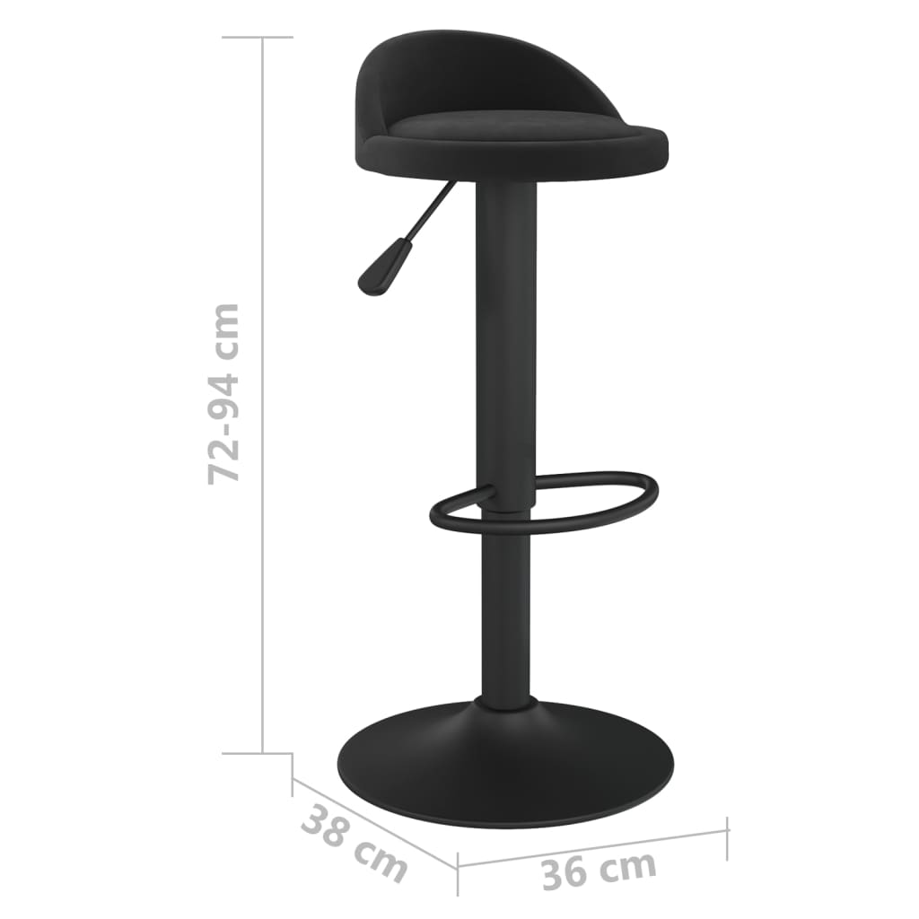 Bar Stools 2 Pcs Velvet