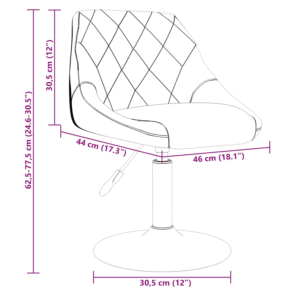 Swivel Dining Chairs 2 Pcs Velvet