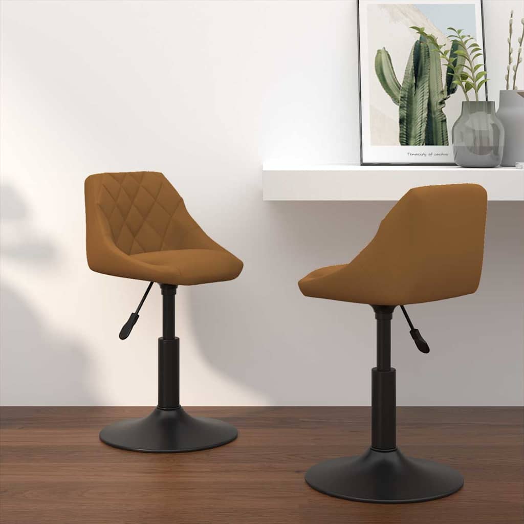 Swivel Dining Chairs 2 Pcs Velvet