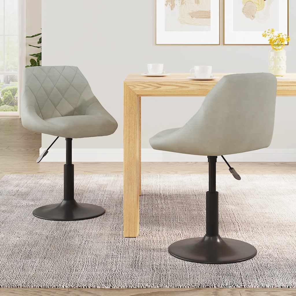 Swivel Dining Chairs 2 Pcs Velvet