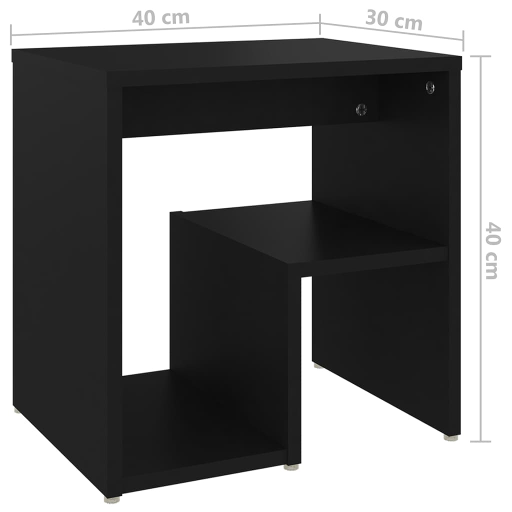 Bed Cabinets 2 Pcs 40X30X40 Cm Engineered Wood