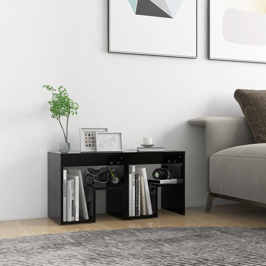 Bed Cabinets 2 Pcs 40X30X40 Cm Engineered Wood