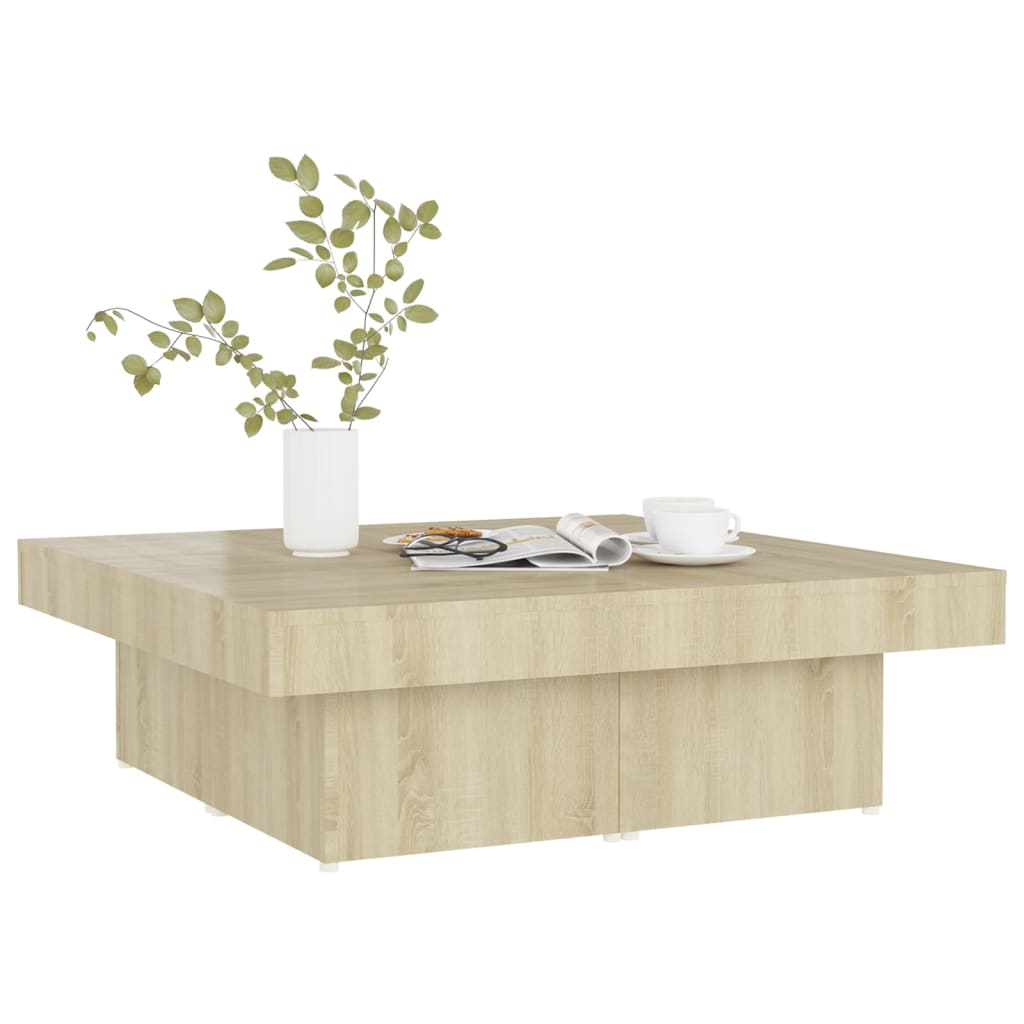 Coffee Table 90X90X28 Cm Engineered Wood