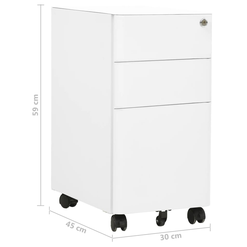 Mobile File Cabinet 30X45X59 Cm Steel