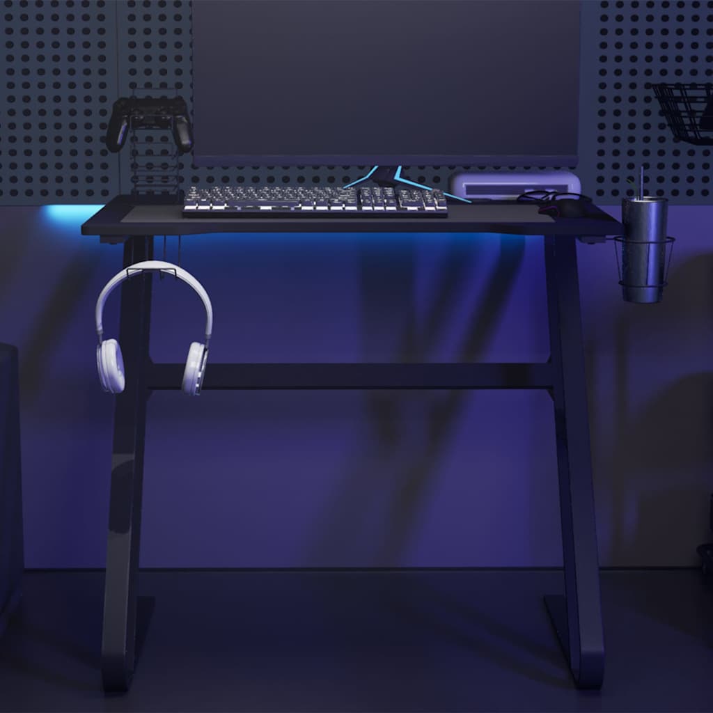 Gaming Desk With Zz Shape Legs