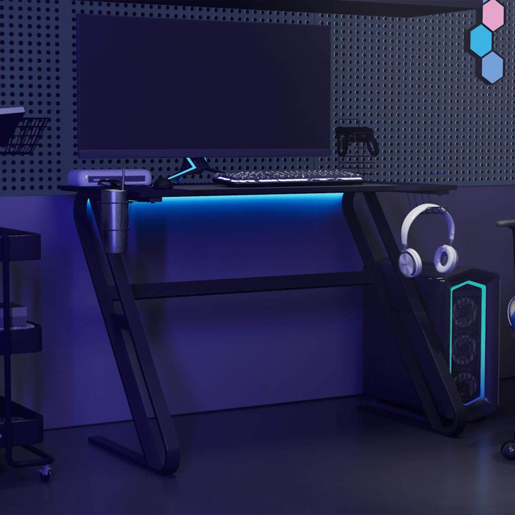 Gaming Desk With Zz Shape Legs