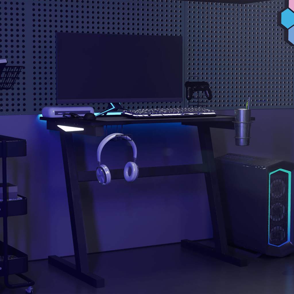 Gaming Desk Led With Z Shape Legs