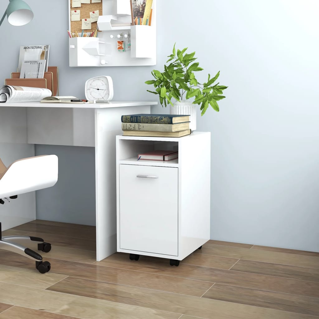 Cabinet With Wheels 33X38X60 Cm Engineered Wood