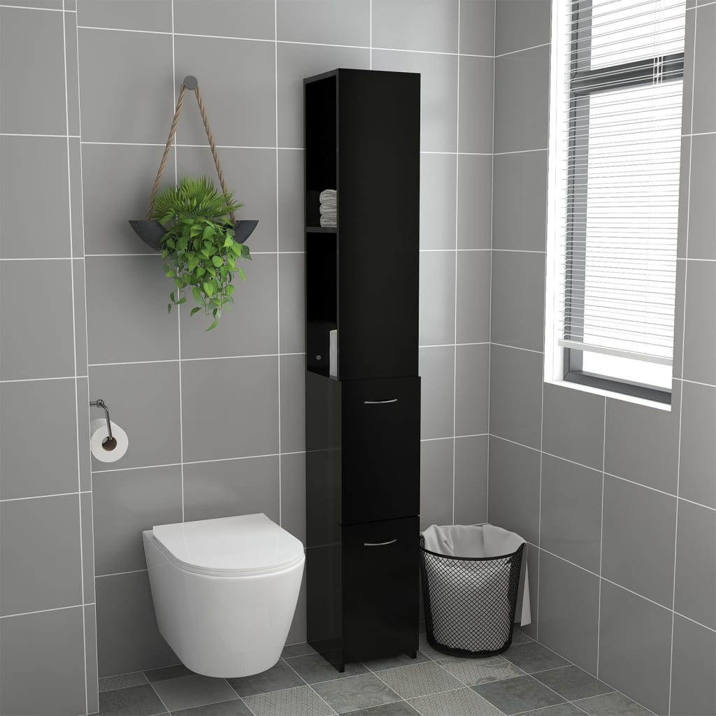 Bathroom Cabinet 25X26.5X170 Cm Engineered Wood