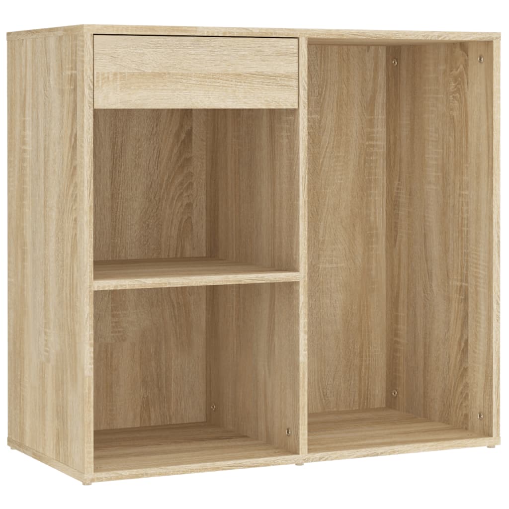 Led Dressing Table With 2 Cabinets Sonoma Oak Engineered Wood