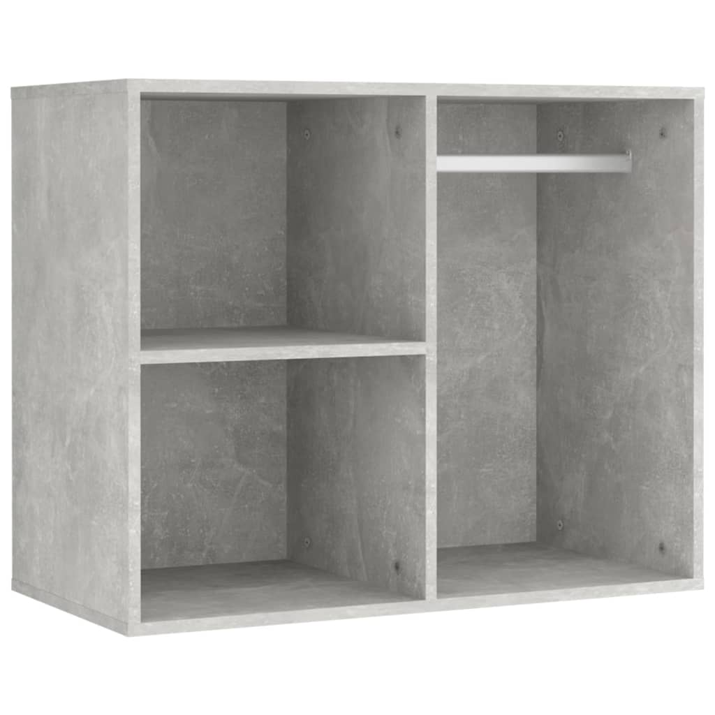 Led Dressing Table With 2 Cabinets Concrete Grey Engineered Wood