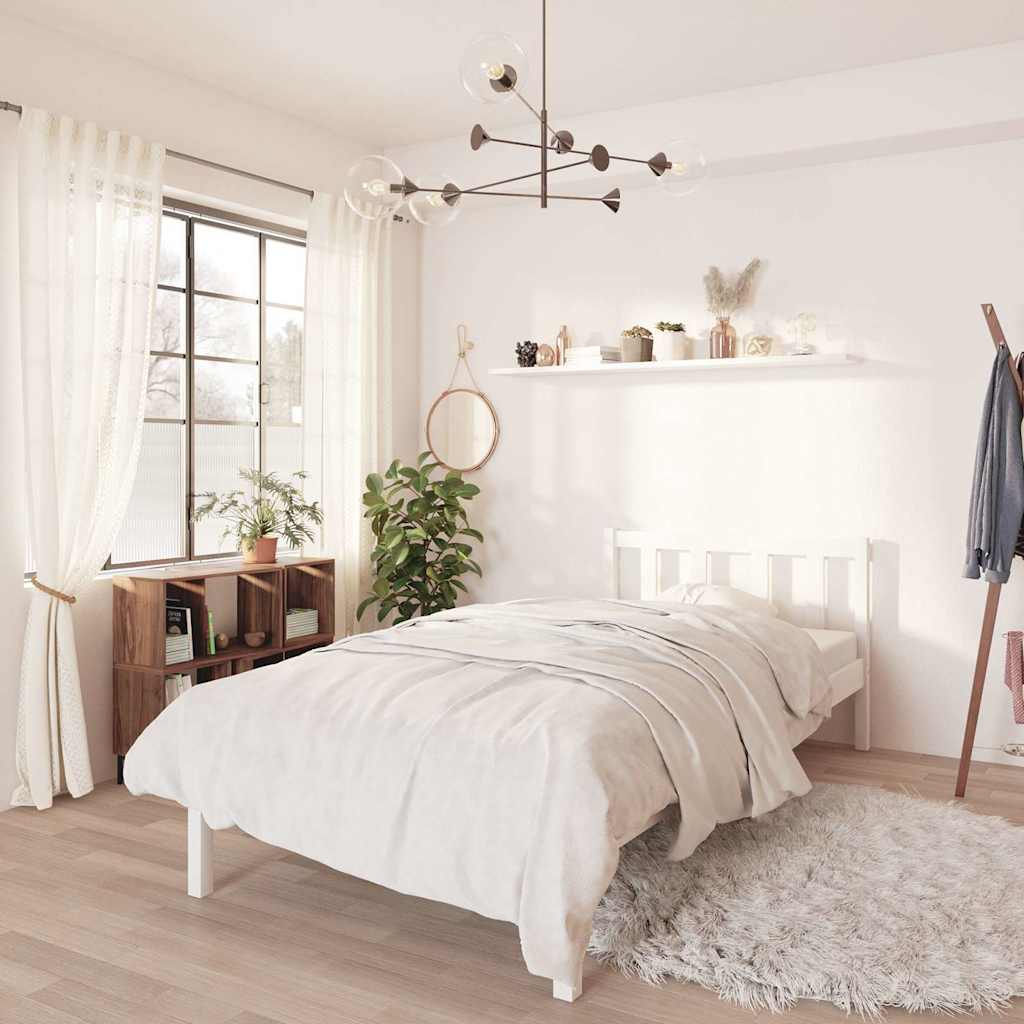 810077 Bed Frame Without Mattress Solid Wood