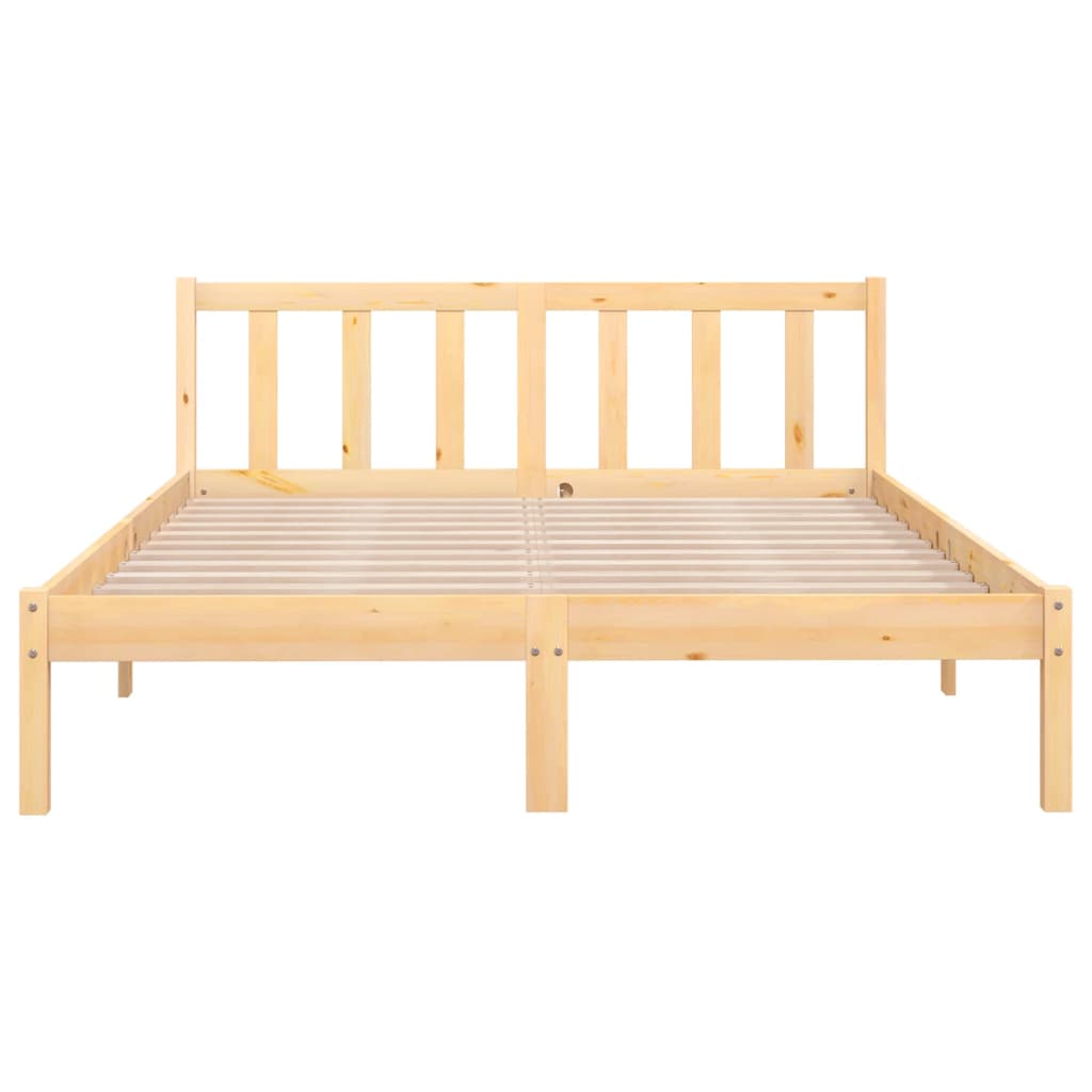 810077 Bed Frame Without Mattress Solid Wood