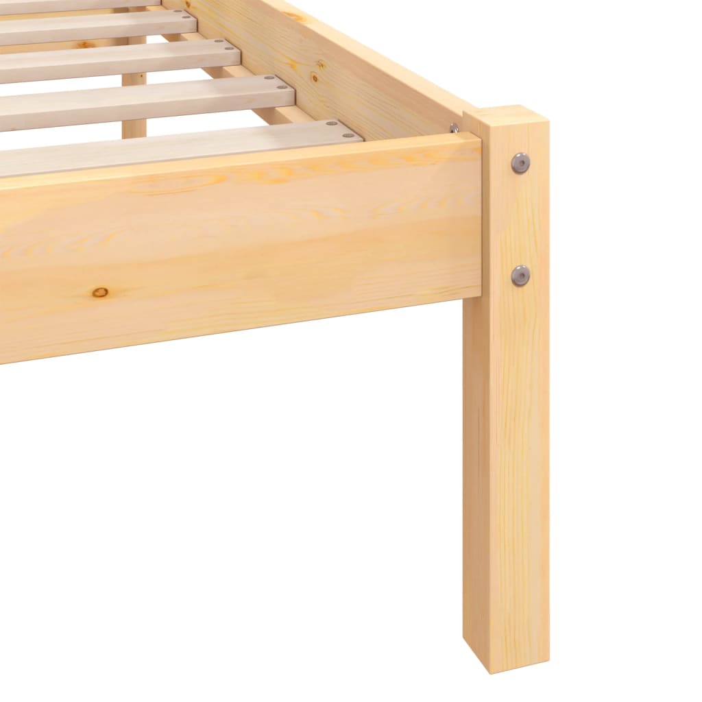 810077 Bed Frame Without Mattress Solid Wood