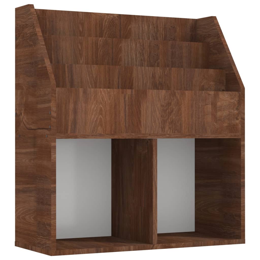 Children's Magazine Rack Brown Oak 71X30X78.5Cm Engineered Wood