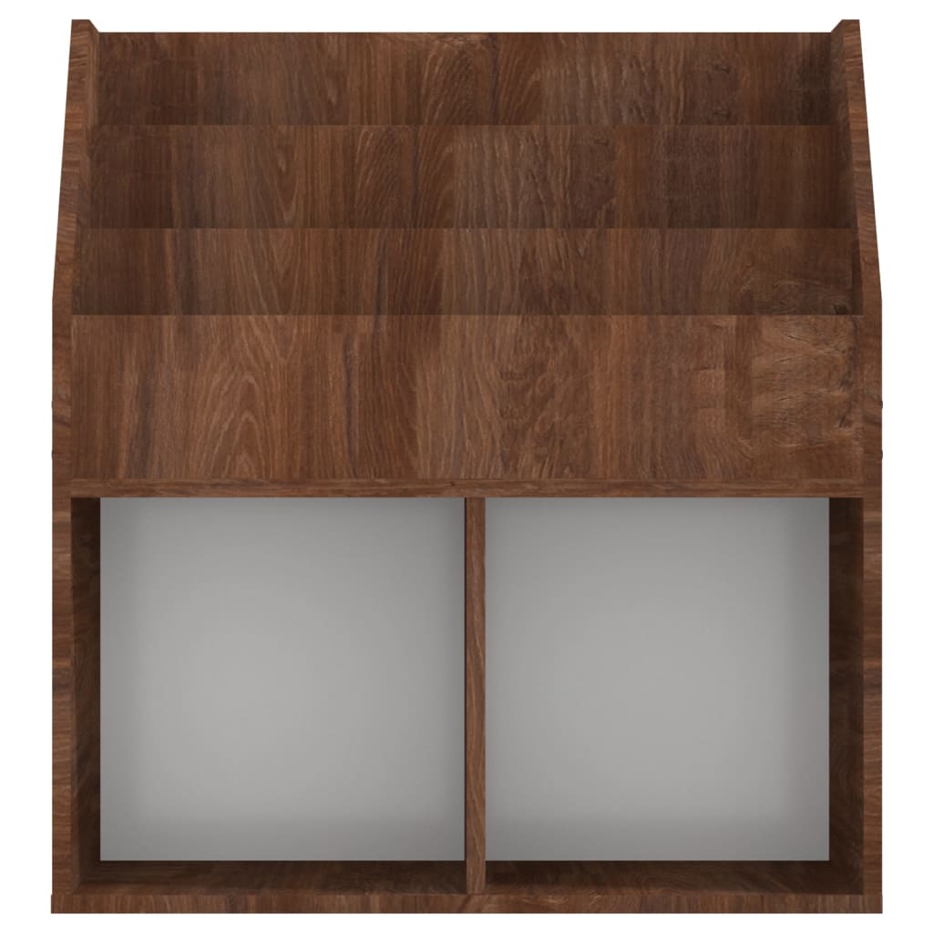 Children's Magazine Rack Brown Oak 71X30X78.5Cm Engineered Wood