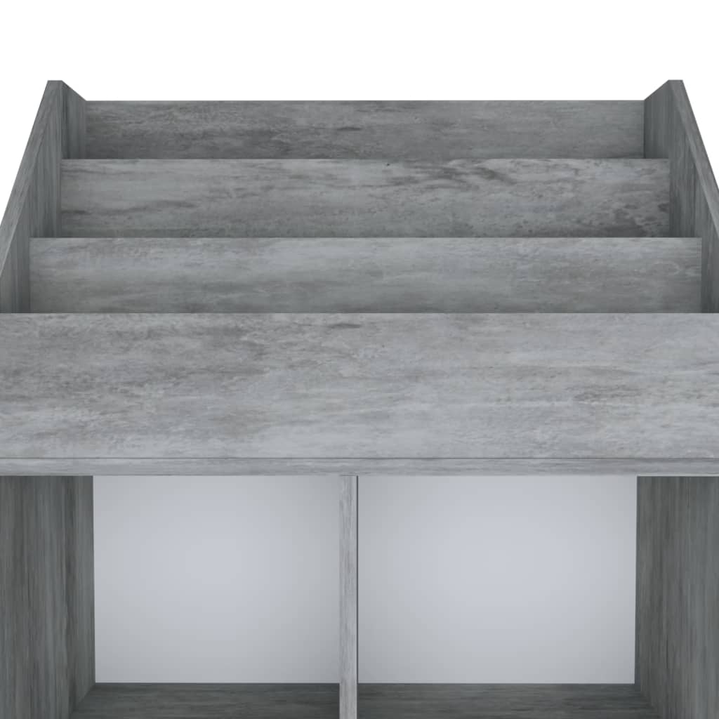 Children Magazine Rack Concrete Grey 71X30X114 Cm Engineered Wood