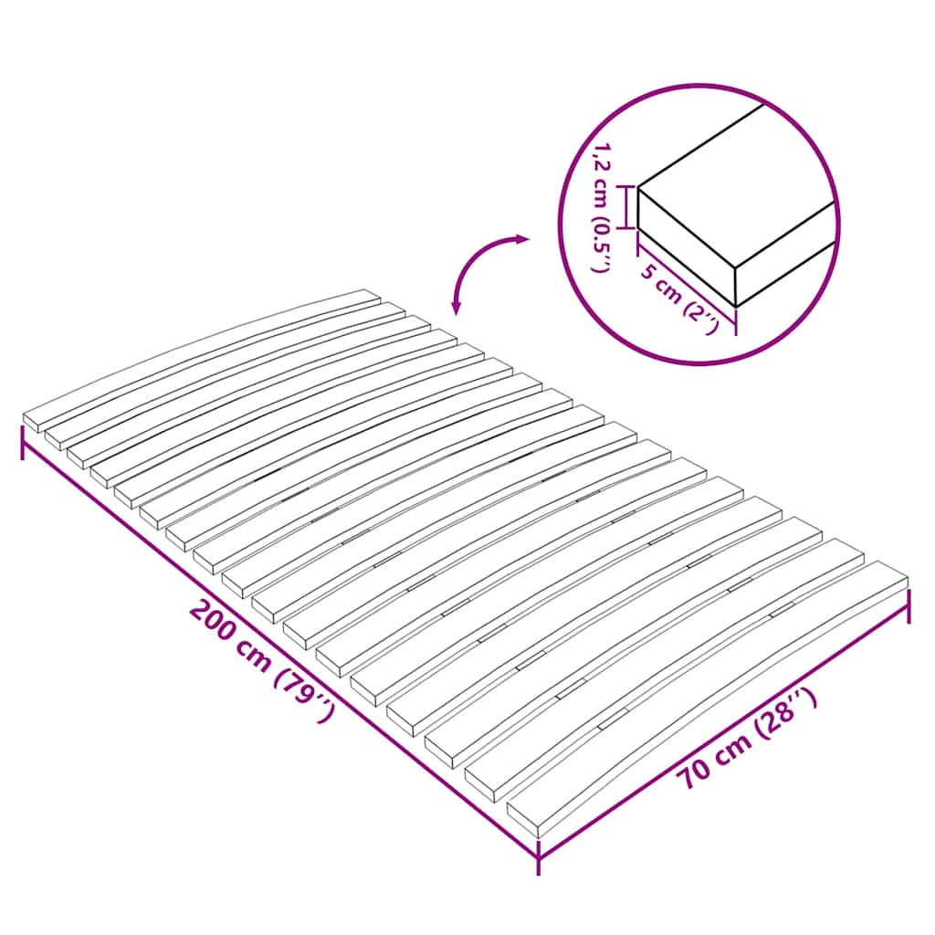Slatted Bed Base With 17 Slats