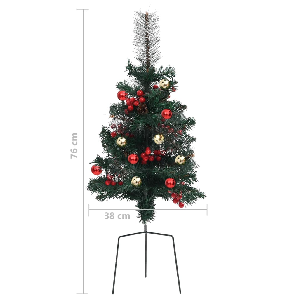 Artificial Pathway Christmas Trees 2 Pcs 76 Cm Pvc