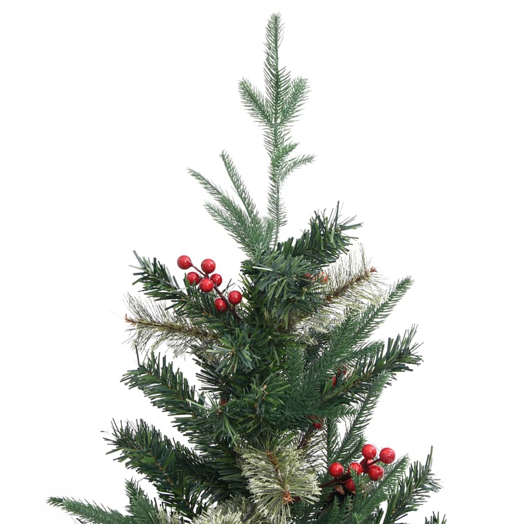 Christmas Tree With Pine Cones Green 195 Cm Pvc&Pe