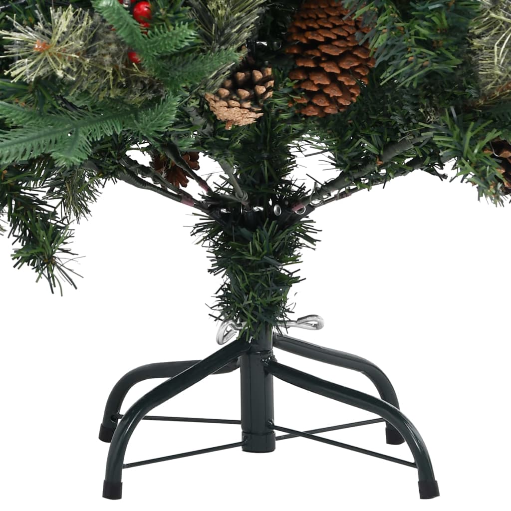 Christmas Tree With Pine Cones Green 195 Cm Pvc&Pe