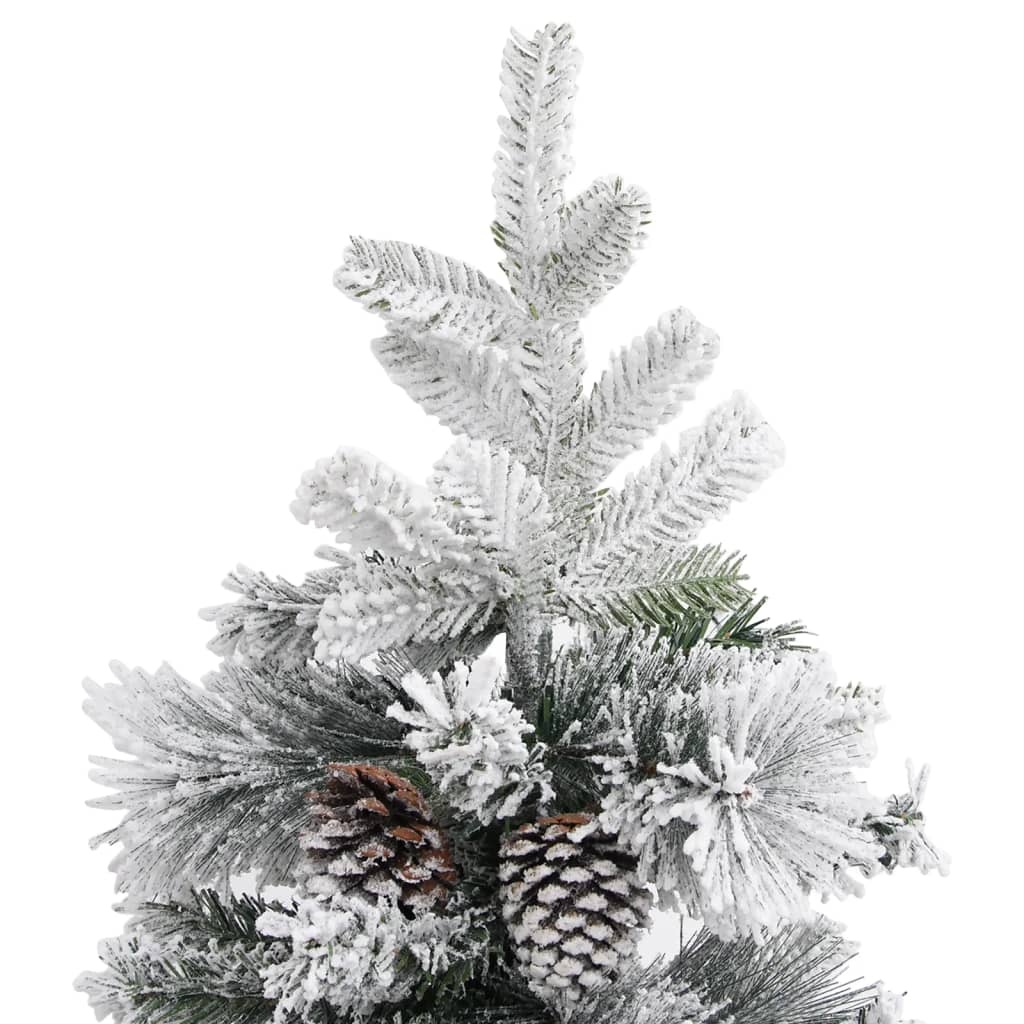 Christmas Tree With Flocked Snow&Cones 195 Cm Pvc&Pe