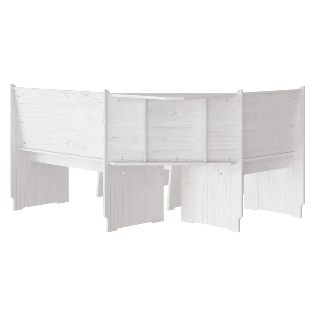 3 Piece Dining Set Reine Solid Wood Pine