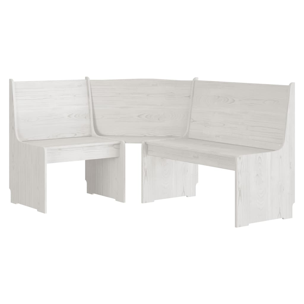 3 Piece Dining Set Reine Solid Wood Pine