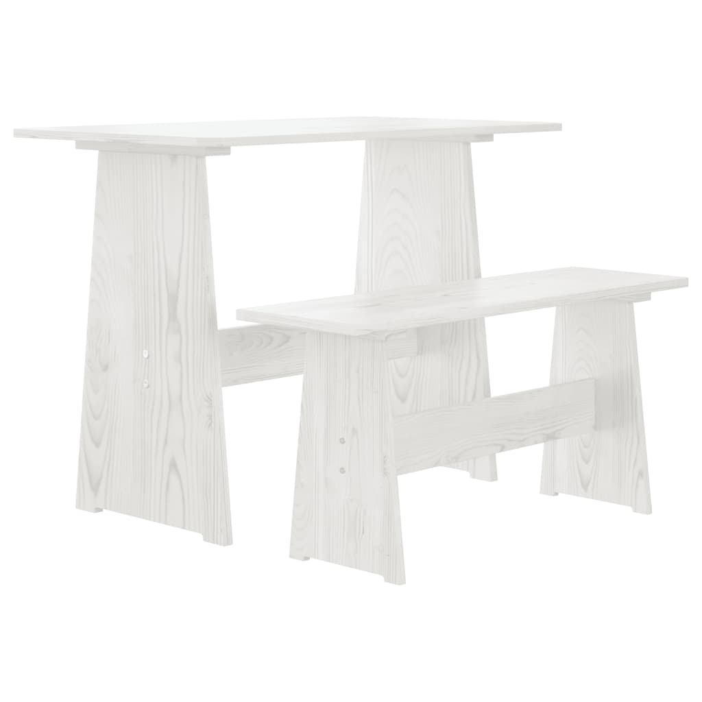 3 Piece Dining Set Reine Solid Wood Pine