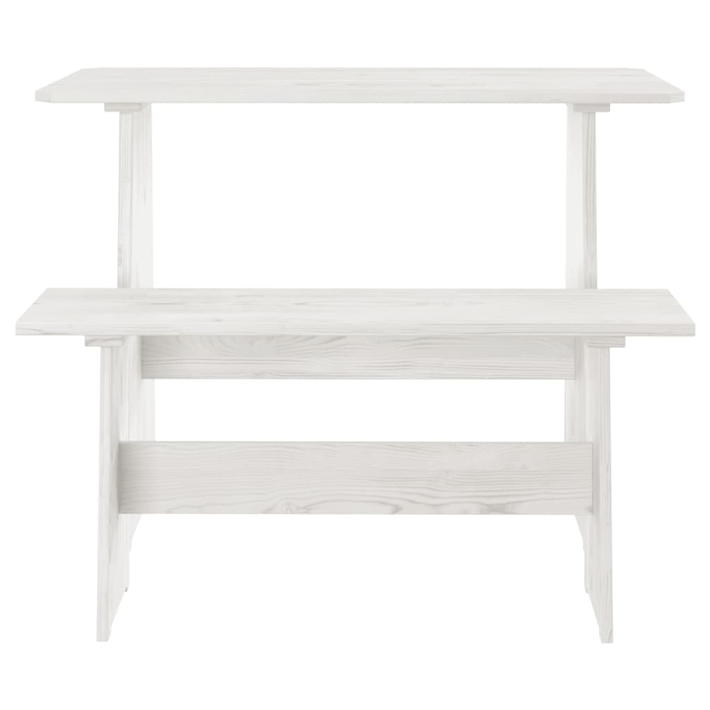 3 Piece Dining Set Reine Solid Wood Pine